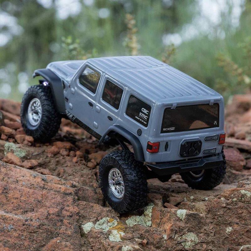 AXIAL 1/24 SCX24 Jeep Wrangler JLU 4X4 Rock Crawler Brushed RTR, Gray - 8