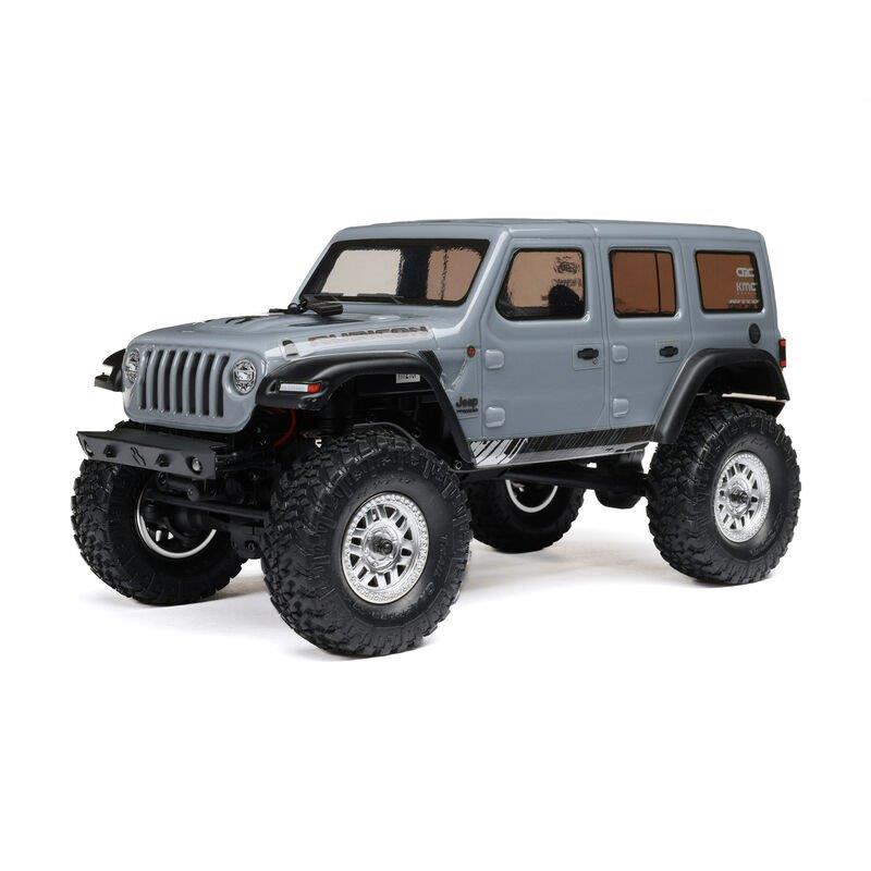 AXIAL 1/24 SCX24 Jeep Wrangler JLU 4X4 Rock Crawler Brushed RTR, Gray