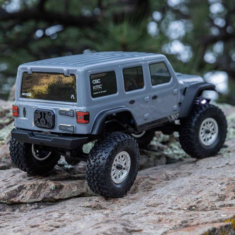 AXIAL 1/24 SCX24 Jeep Wrangler JLU 4X4 Rock Crawler Brushed RTR, Gray - 6