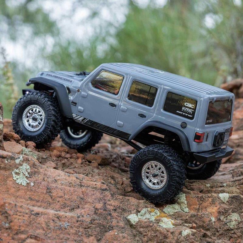 AXIAL 1/24 SCX24 Jeep Wrangler JLU 4X4 Rock Crawler Brushed RTR, Gray - 4