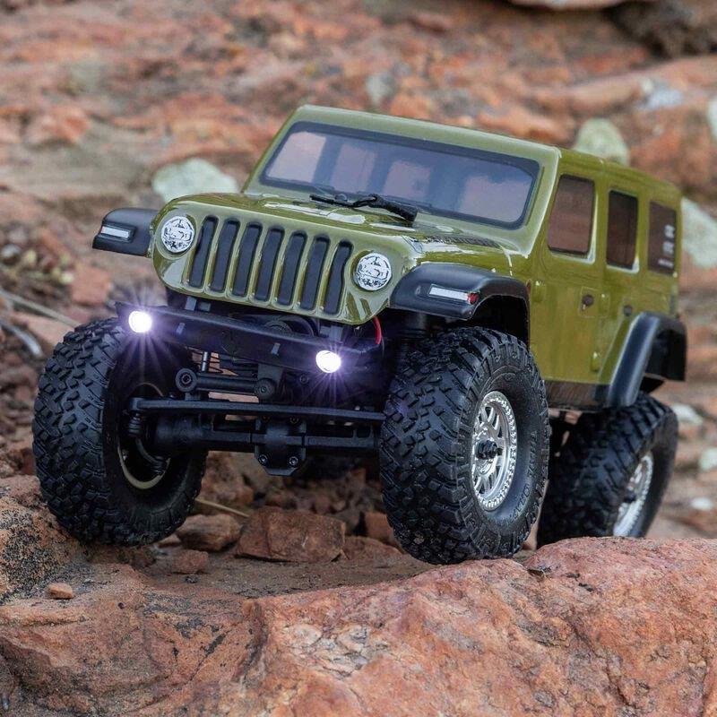 AXIAL 1/24 SCX24 Jeep Wrangler JLU 4X4 Rock Crawler Brushed RTR, Green - 5