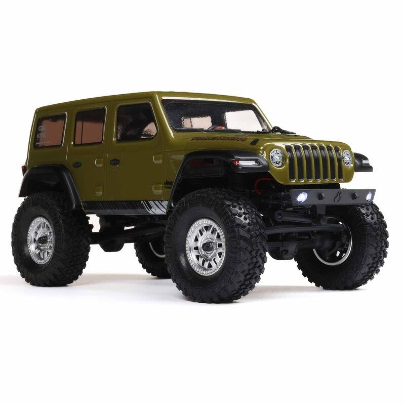 AXIAL 1/24 SCX24 Jeep Wrangler JLU 4X4 Rock Crawler Brushed RTR, Green - 17