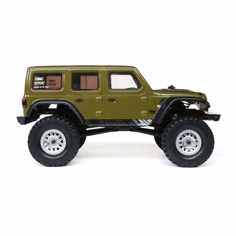 AXIAL 1/24 SCX24 Jeep Wrangler JLU 4X4 Rock Crawler Brushed RTR, Green - 11