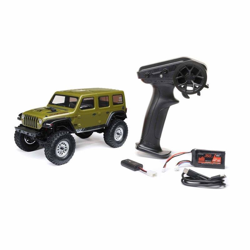 AXIAL 1/24 SCX24 Jeep Wrangler JLU 4X4 Rock Crawler Brushed RTR, Green - 2