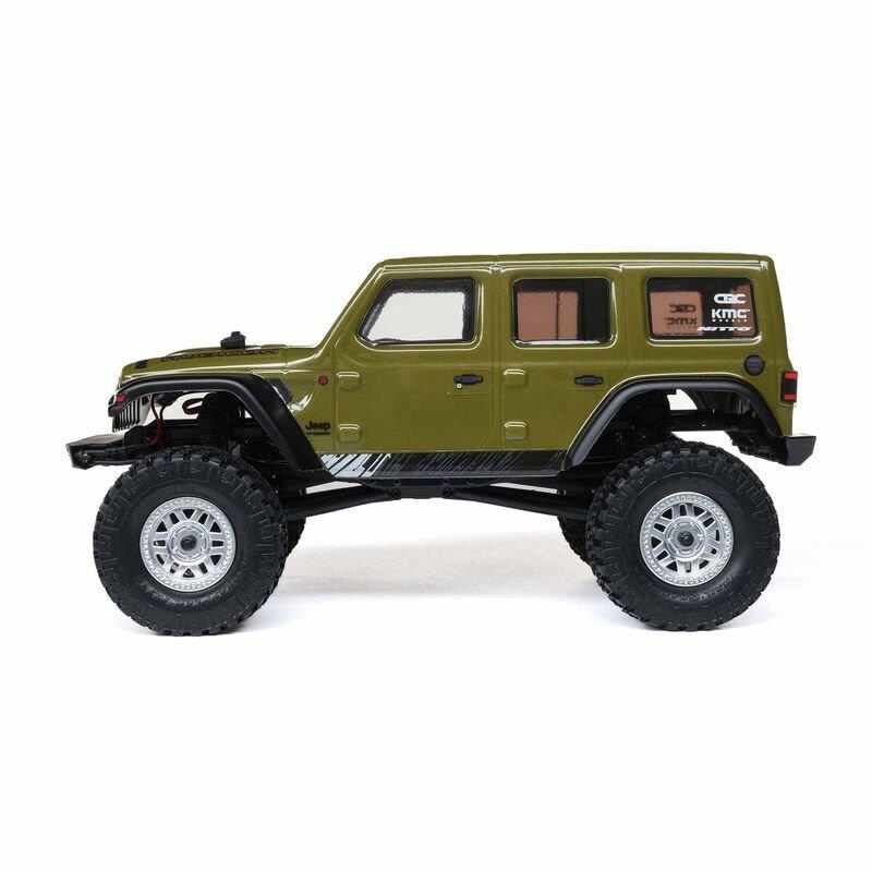 AXIAL 1/24 SCX24 Jeep Wrangler JLU 4X4 Rock Crawler Brushed RTR, Green - 15