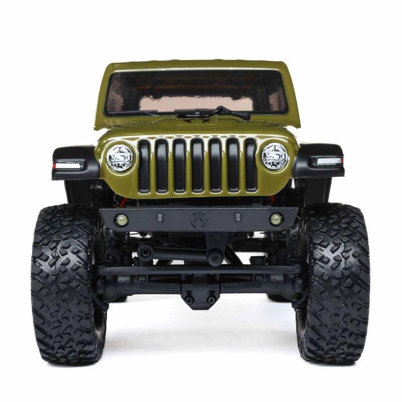 AXIAL 1/24 SCX24 Jeep Wrangler JLU 4X4 Rock Crawler Brushed RTR, Green - 9