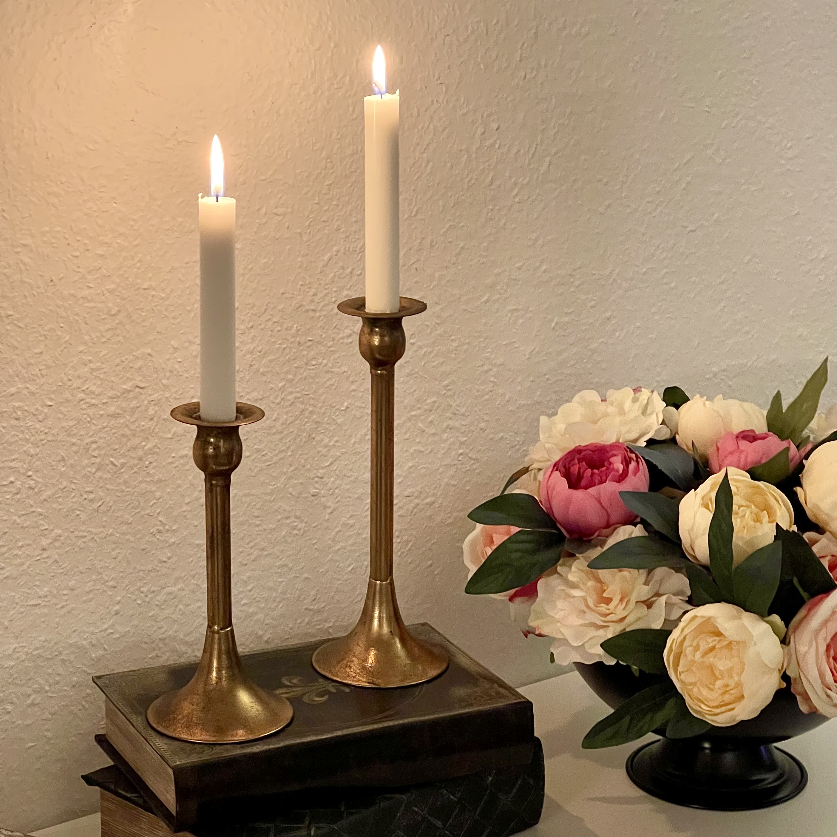 Ljusstake Joan gyllenbrun, 21 cm