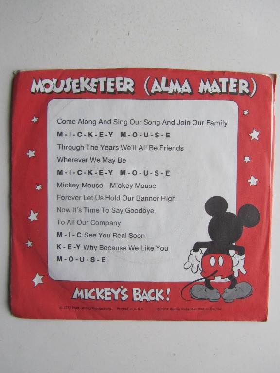 Mickey Mouse March 7" vinylskiva - 2