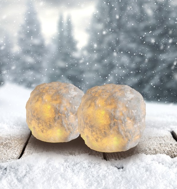 Snöboll i äkta marmor / marmorlampa vit - 3