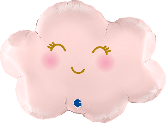 Folieballong Moln Satin Pastell Ljusrosa 