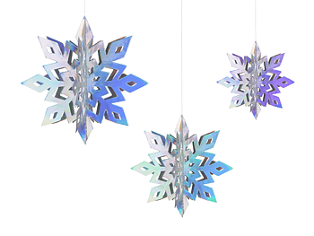 Snöflingor Iridescent Hängande dekorationer 