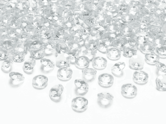 Diamantkonfetti Klar  12 mm ca 100 st