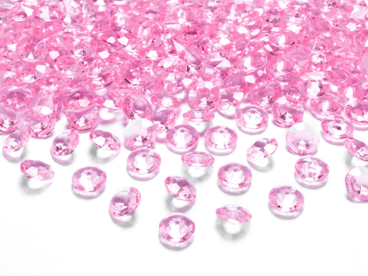 Diamantkonfetti Ljusrosa  12 mm ca 100 st
