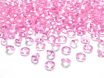 Diamantkonfetti Ljusrosa  12 mm ca 100 st