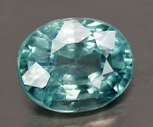 0,59 ct muy bonita piedra preciosa de circón azul natural de talla ovalada - 3