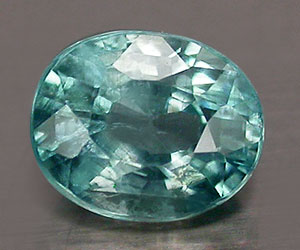 0,59 ct muy bonita piedra preciosa de circón azul natural de talla ovalada
