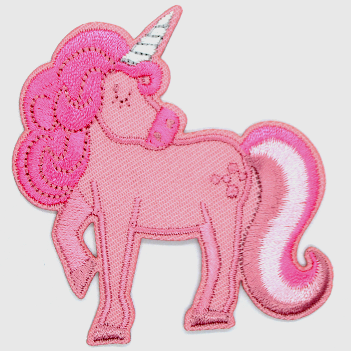 Tygmärke/Applikation - Enhörning Pink, påstrykningsbart