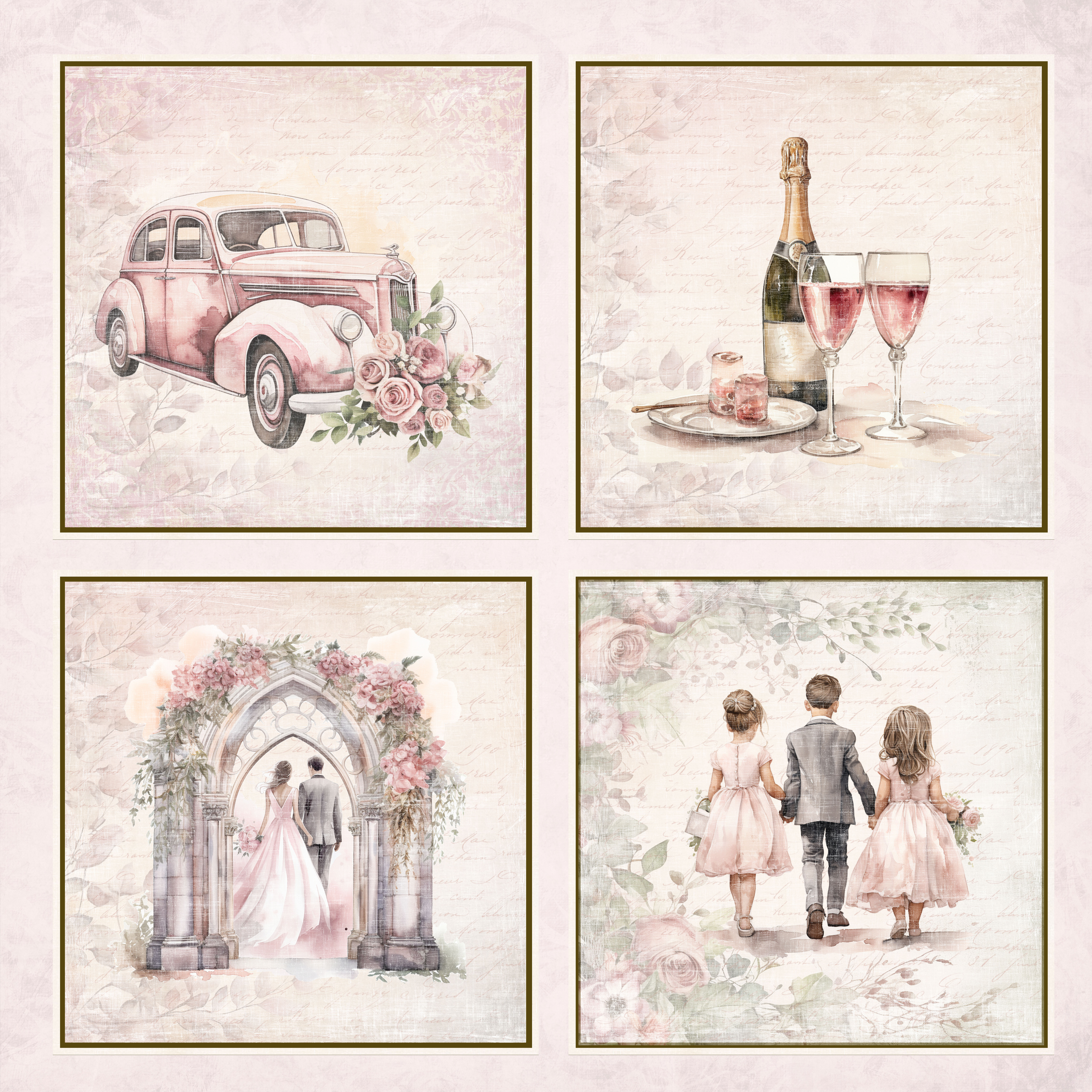 Papper Scrapbooking  Reprint - Forever -  12x12 (30,5 x 30,5 cm)