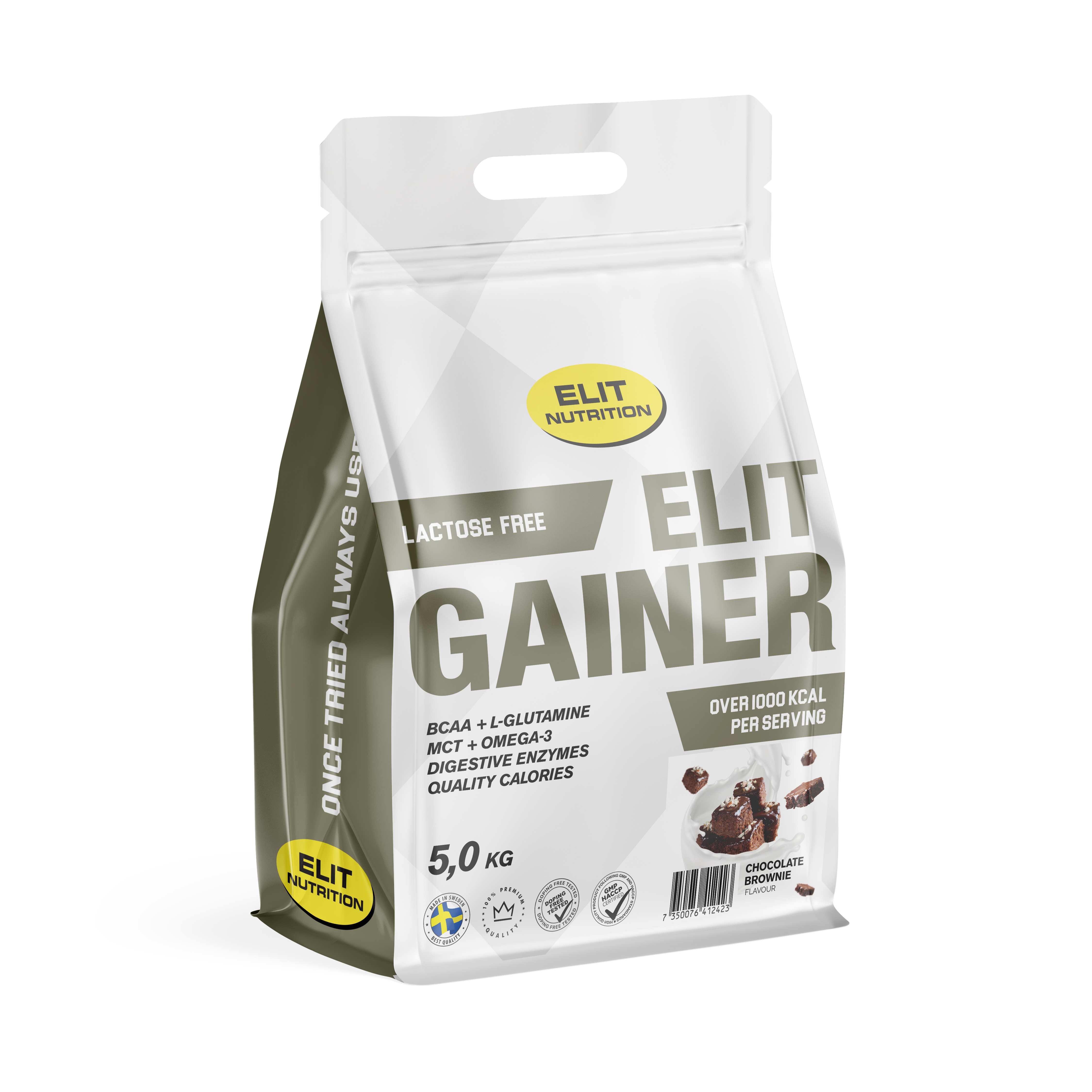 ELIT GAINER - Chocolate Brownie - Laktosfri  2,2kg - 2
