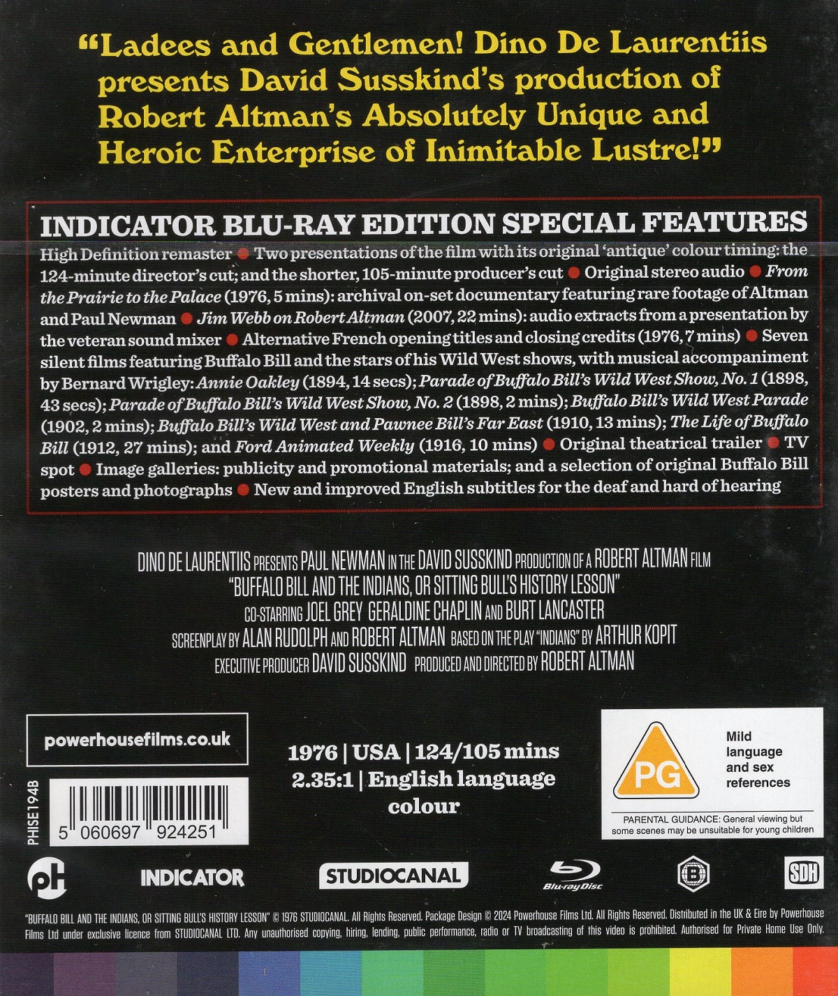 Buffalo Bill And the Indians (ej svensk text) (Blu-ray) - 2