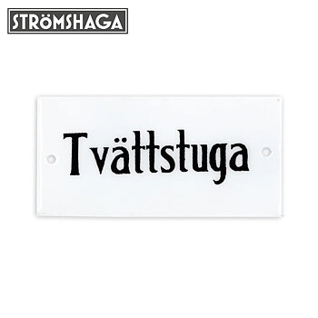 Pelti kyltti Pesutupa Strömshaga