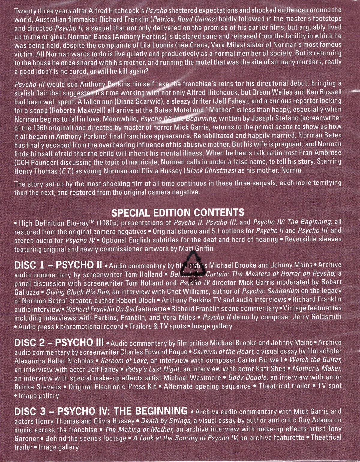 Psycho Collection (ej svensk text) (Blu-ray) - 2