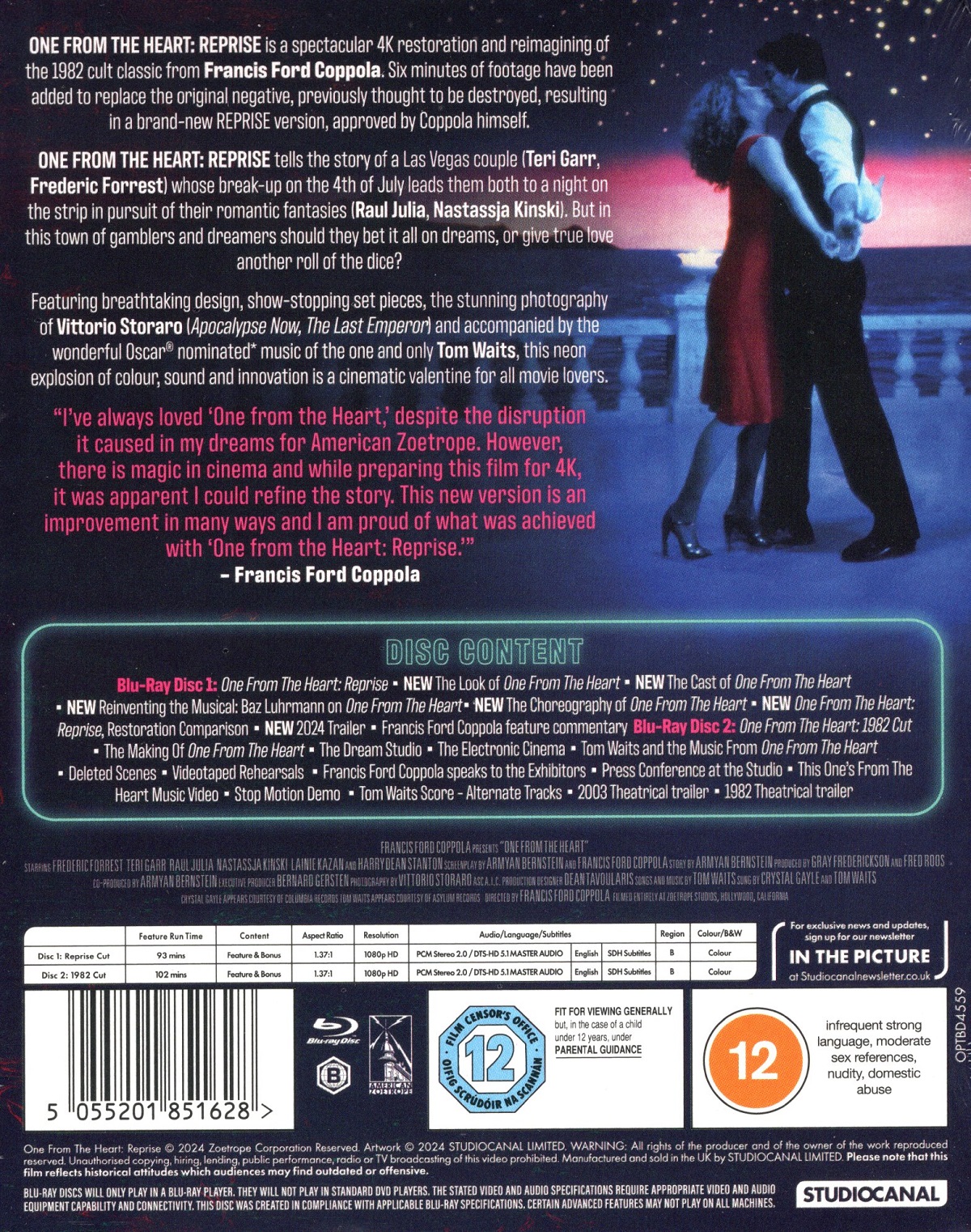 One from the Heart: Reprise (ej svensk text) (Blu-ray) - 2
