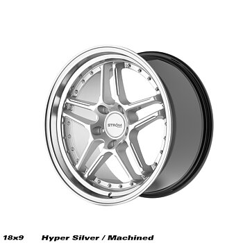 Ström Wheels DS-05 18x9 ET33 5x114,3 Hyper Silver / Polerad 