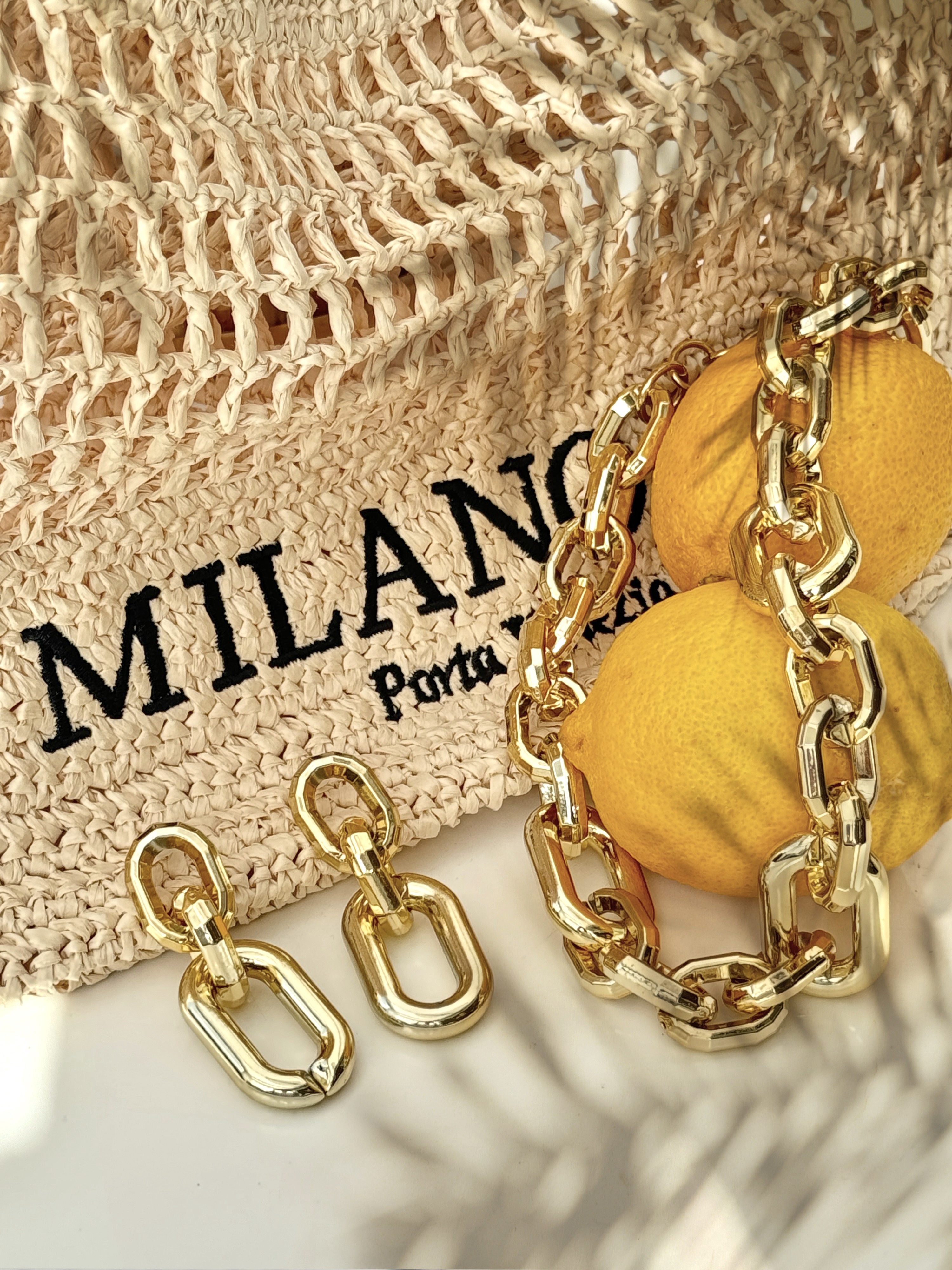 Antibes link necklace gold - 2