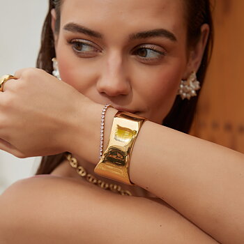 Celine tennisbracelet  light pink gold