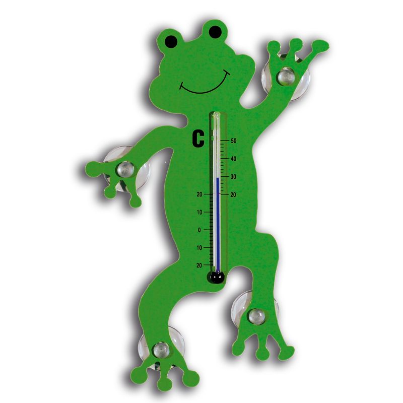 Termometer med sugproppar, FROGGY, Grön
