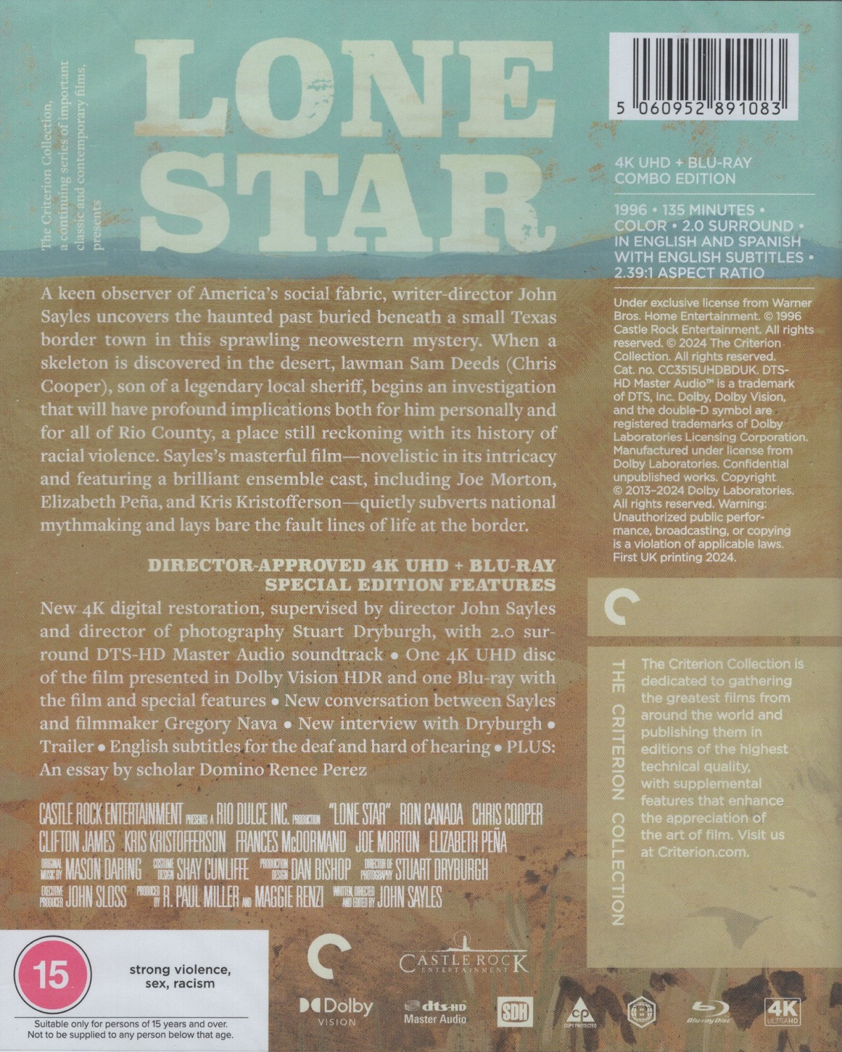 Lone Star (Criterion Collection) (ej svensk text) (4K Ultra HD + Blu-ray) - 2