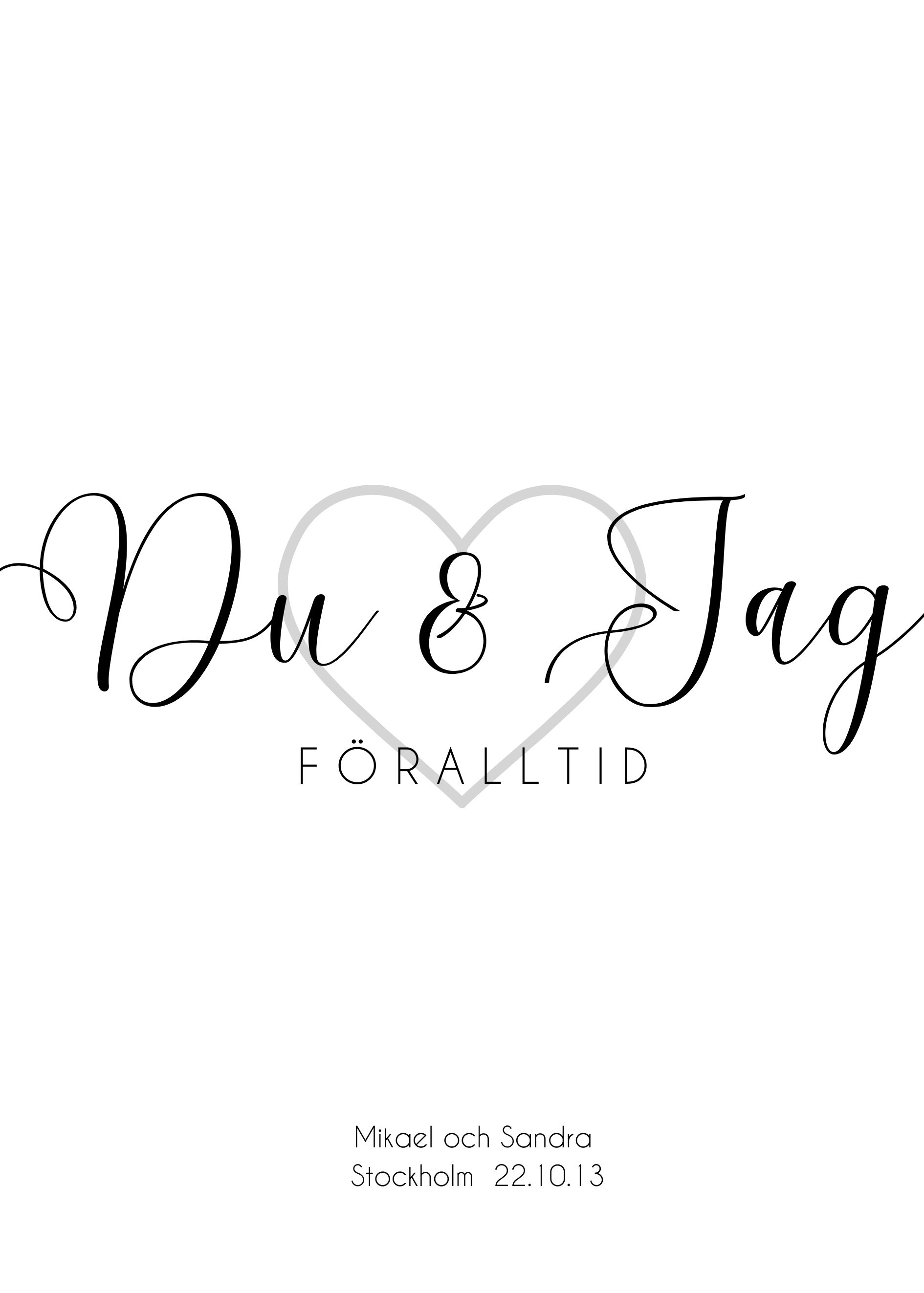 Du & jag föralltid - Personlig poster - 2