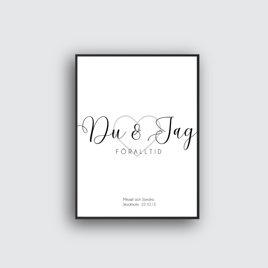 Du & jag föralltid - Personlig poster
