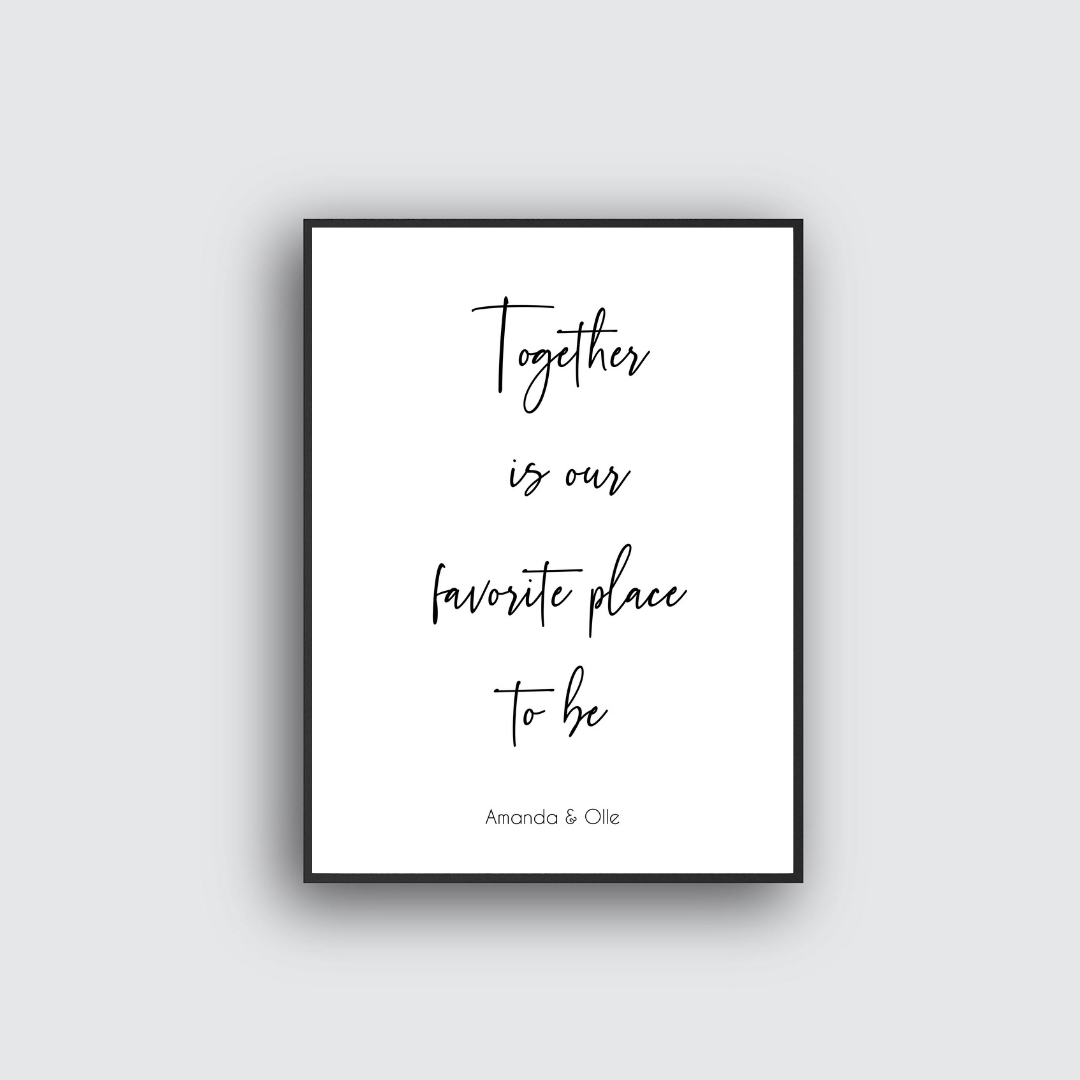 Together- Personlig kärleksposter