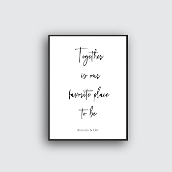 Together- Personlig kärleksposter