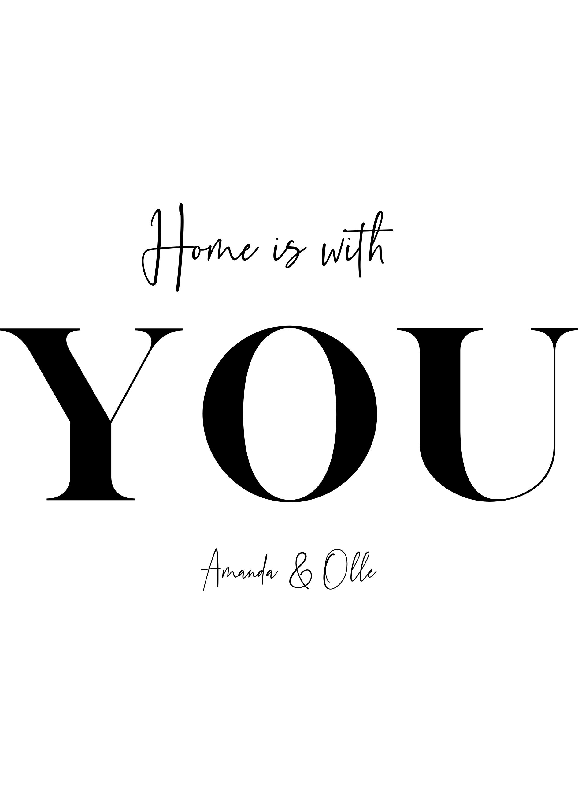 Home is with you - Personlig kärleksposter - 2