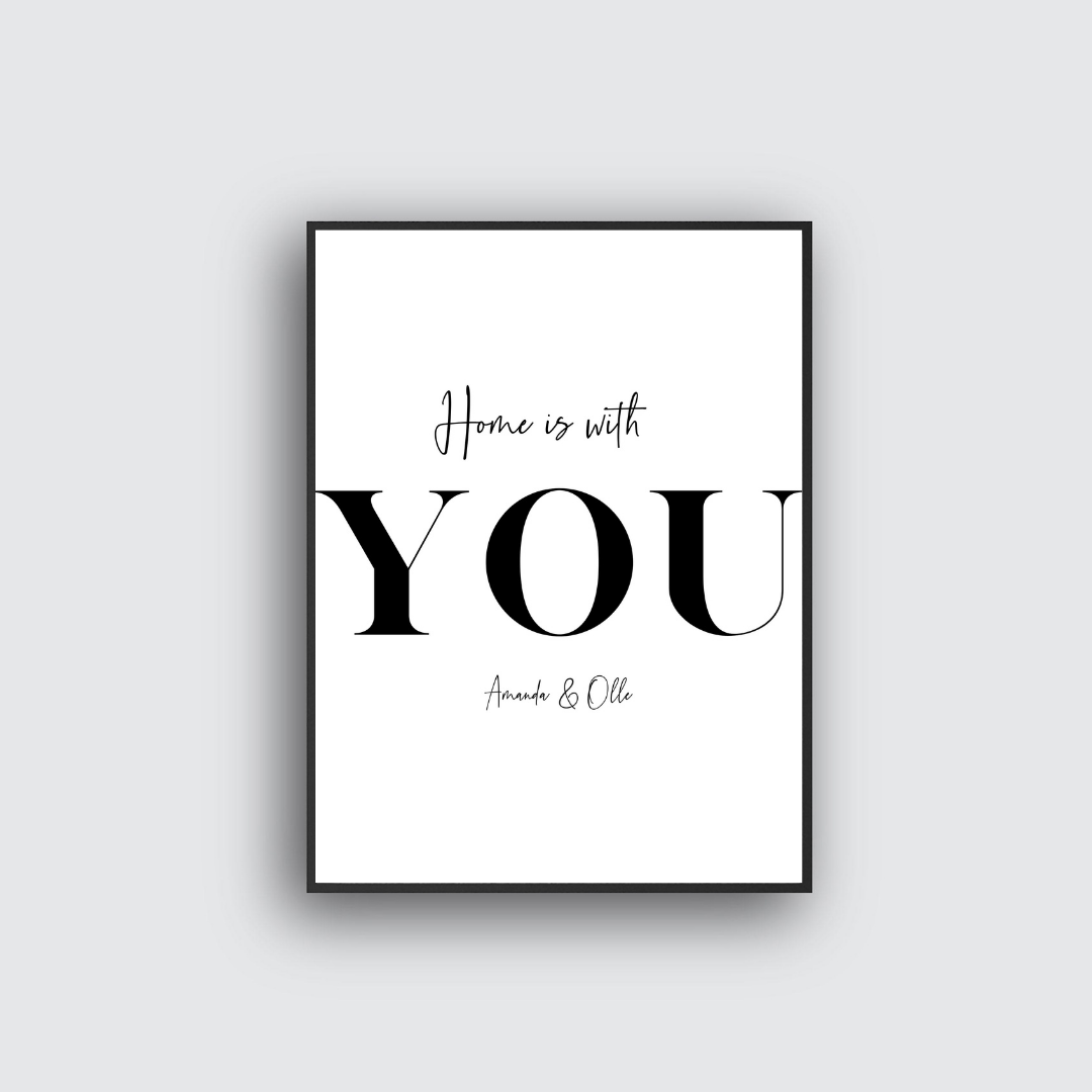 Home is with you - Personlig kärleksposter