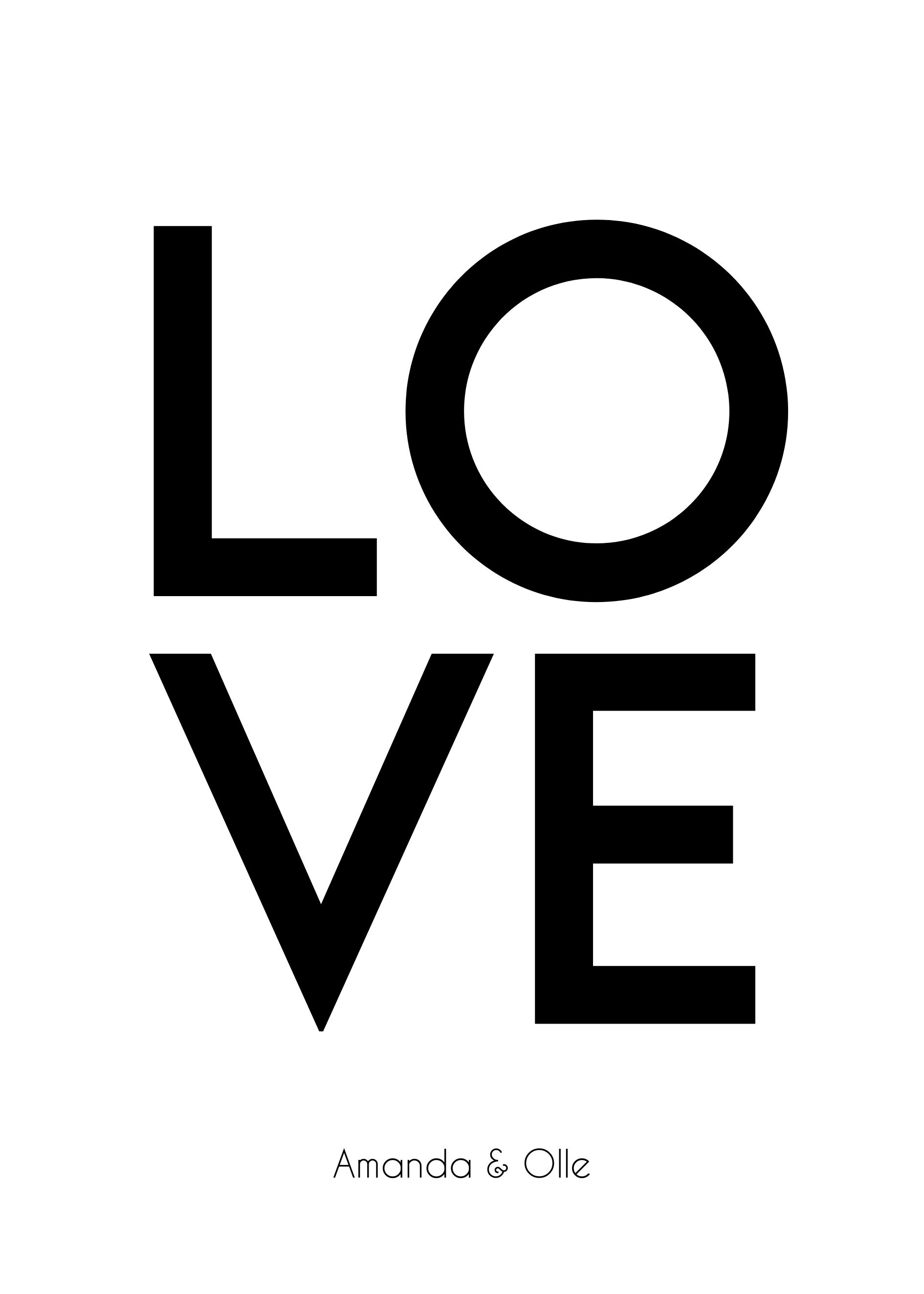 LOVE - Personlig kärleksposter - 2