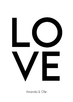 LOVE - Personlig kärleksposter