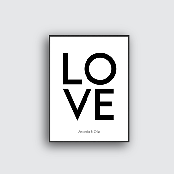 LOVE - Personlig kärleksposter