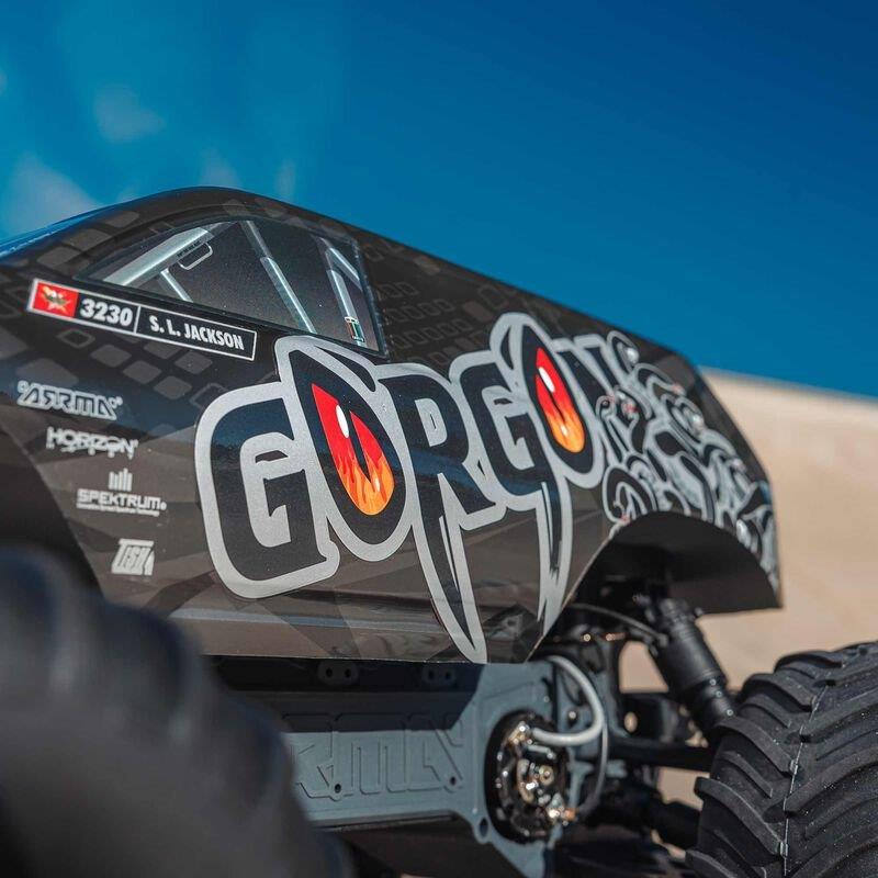 ARRMA 1/10 GORGON 4X2 MEGA 550 Brushed Monster Truck Ready-To-Assemble Kit with  - 19
