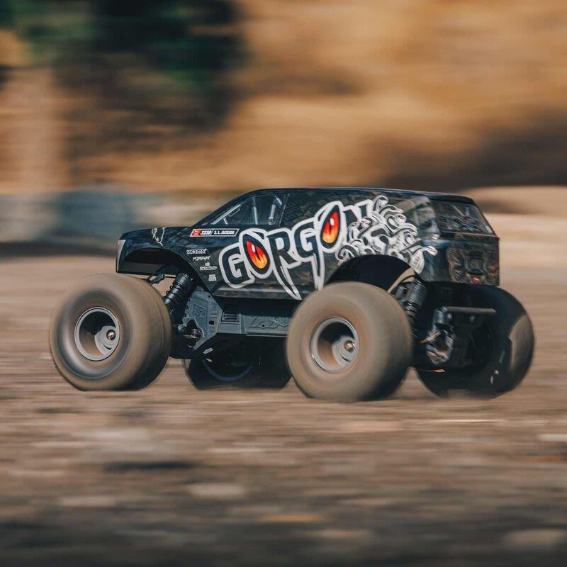 ARRMA 1/10 GORGON 4X2 MEGA 550 Brushed Monster Truck Ready-To-Assemble Kit with  - 8