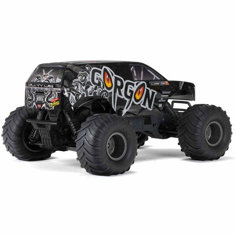 ARRMA 1/10 GORGON 4X2 MEGA 550 Brushed Monster Truck Ready-To-Assemble Kit with  - 9