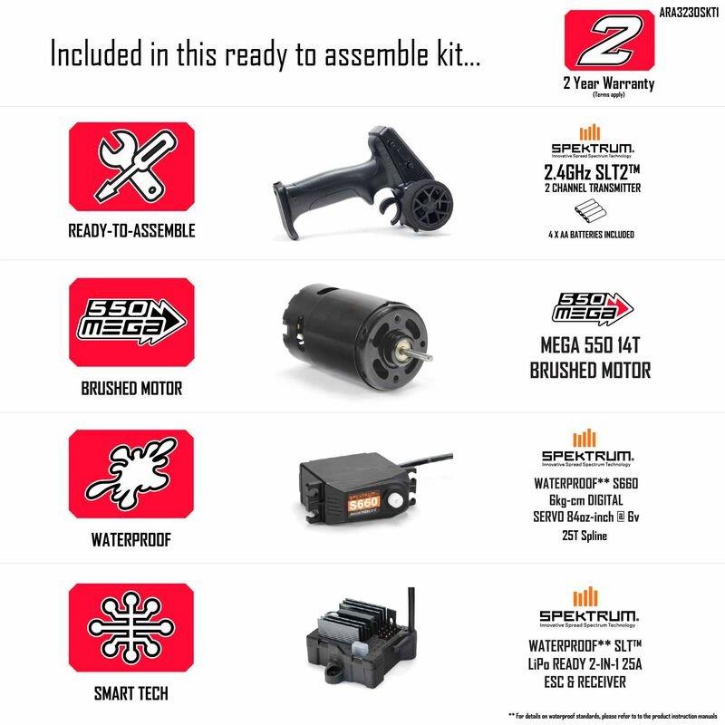 ARRMA 1/10 GORGON 4X2 MEGA 550 Brushed Monster Truck Ready-To-Assemble Kit with  - 25