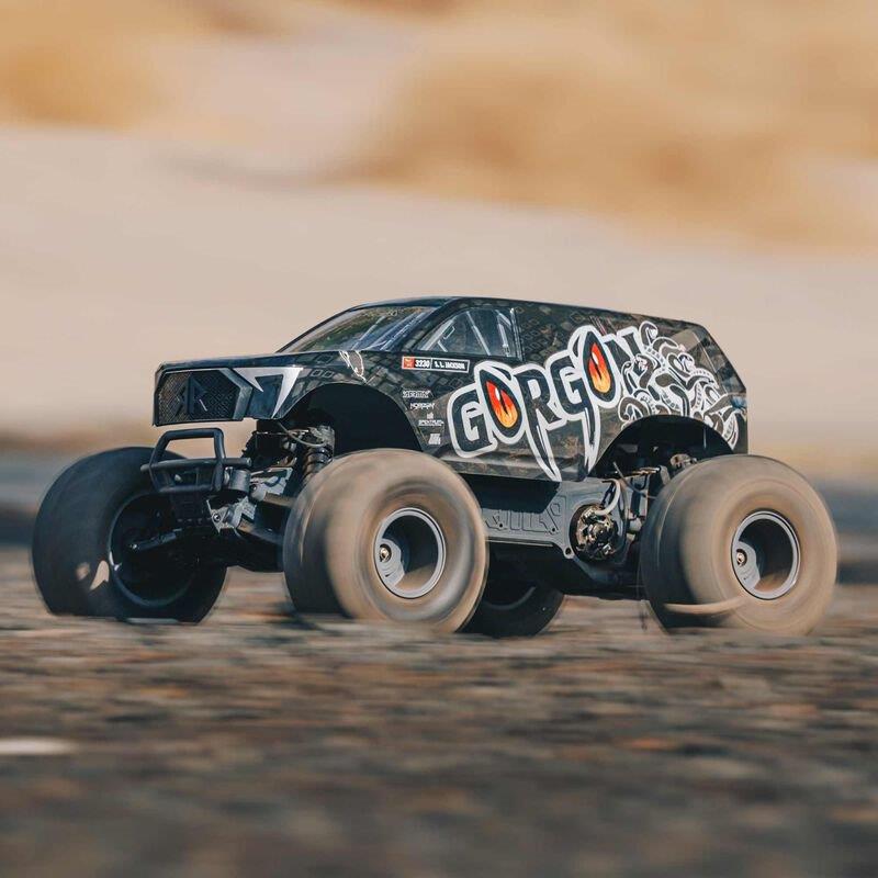 ARRMA 1/10 GORGON 4X2 MEGA 550 Brushed Monster Truck Ready-To-Assemble Kit with  - 3