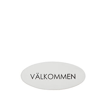 Dörrskylt plåt "Välkommen" 10cm