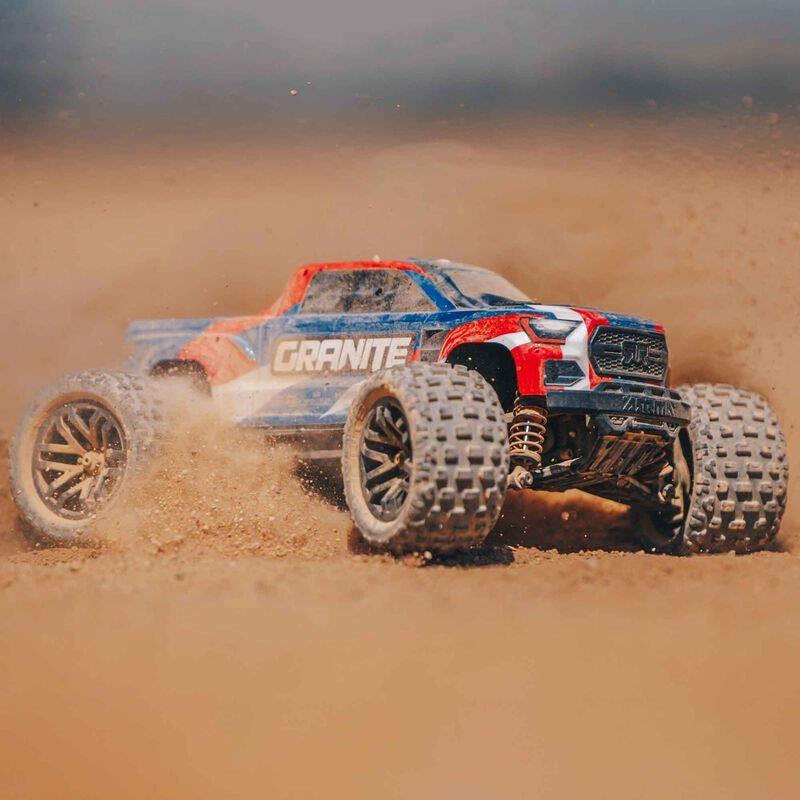 ARRMA 1/18 GRANITE GROM MEGA 380 Brushed 4X4 MT RTR, Battery & Charger, Blue - 7