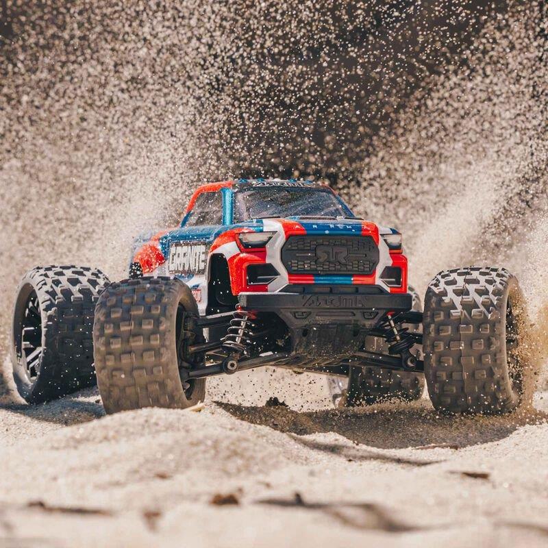 ARRMA 1/18 GRANITE GROM MEGA 380 Brushed 4X4 MT RTR, Battery & Charger, Blue - 8