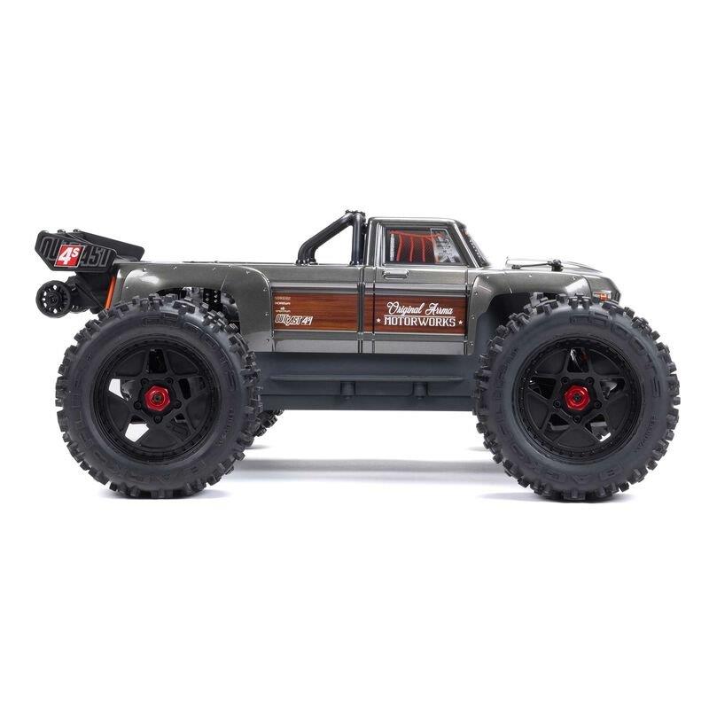 ARRMA 1/10 OUTCAST 4X4 4S V2 BLX Stunt Truck RTR, Gunmetal - 11
